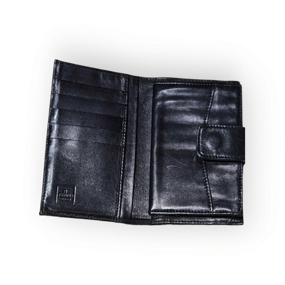 Fendi Black Leather and Canvas Bi-Fold Wallet - Picture 10 of 16